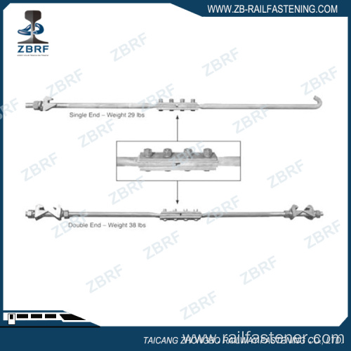 Insulated single end gauge rod for North America